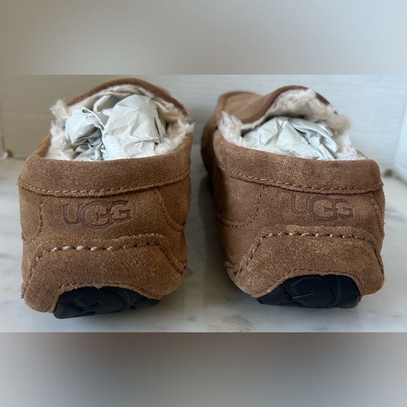 UGG MENS ASCOT SLIPPER CHESTNUT BROWN M9 Moccasin toe, Slip-on, indoor/outdoor - Picture 3 of 7